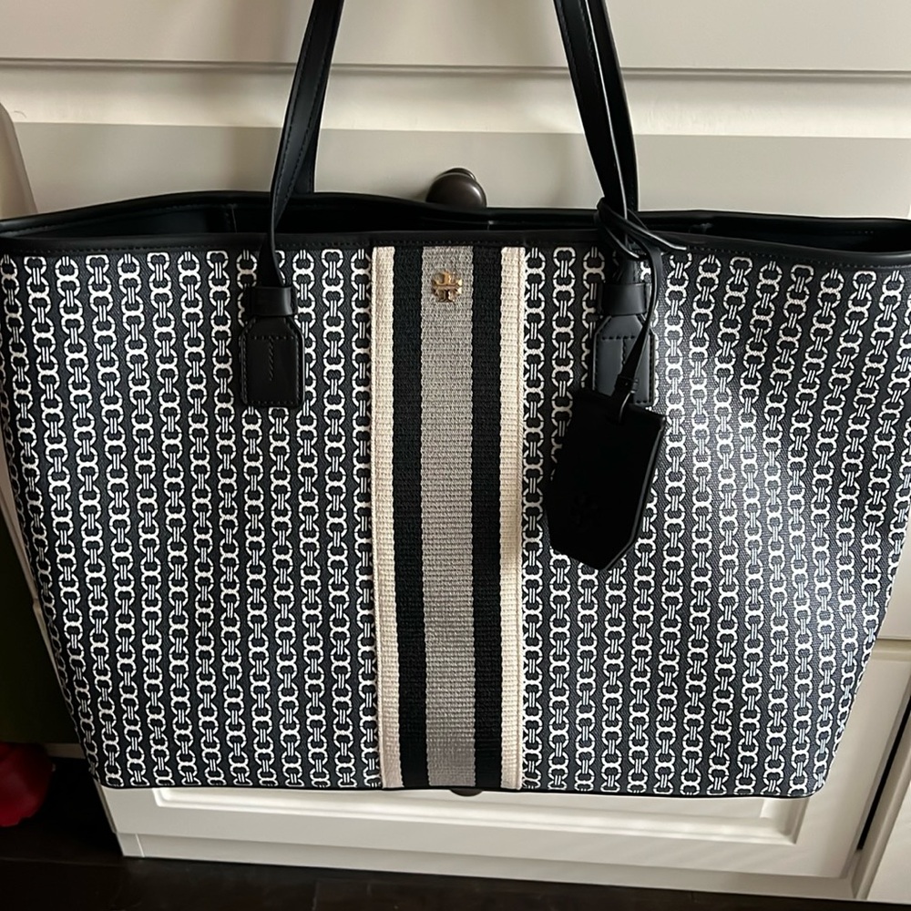 Tory Burch tote. Great for shopping, beach, or just about anything else.